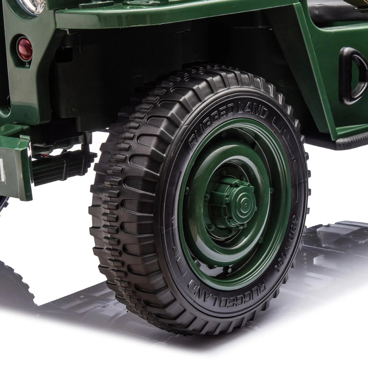2026 24V Military Willy Truck 3 Seater Kids Ride On Car