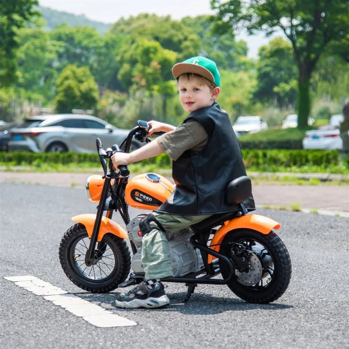36V E-Chopper, Leather Seat, Rubber Air Wheels, Brushless Motor, 1 Seater