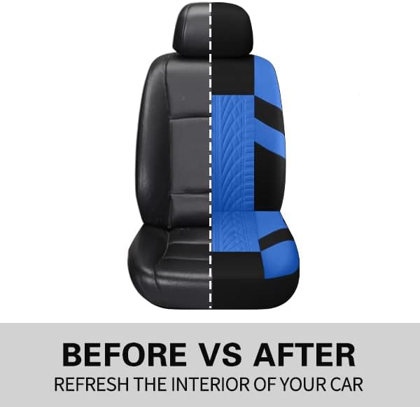 Universal Seat Covers — Front Seat — Black / Blue
