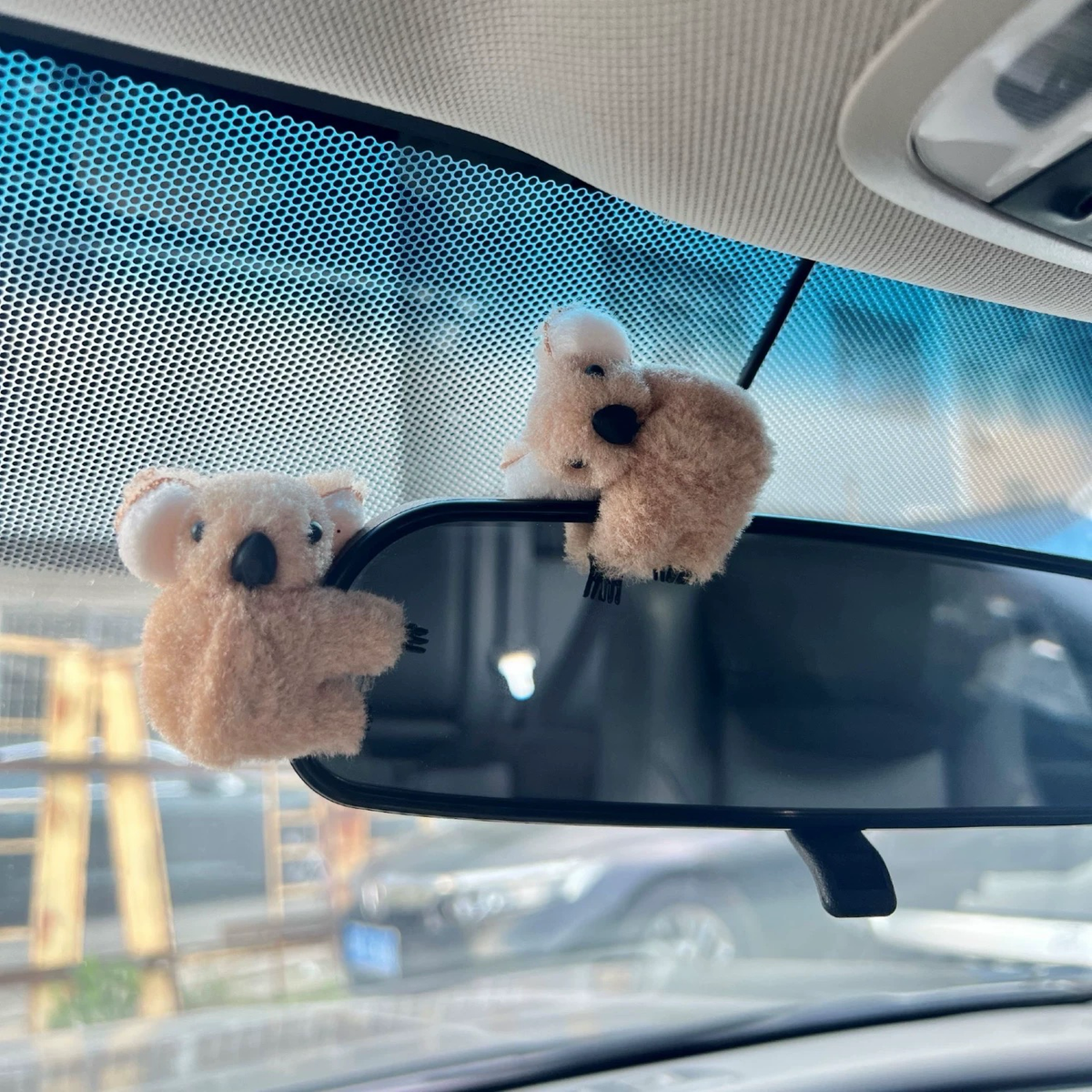 4Pcs Cute Koala Car Screen Ornaments | Premium Interior Decor Set