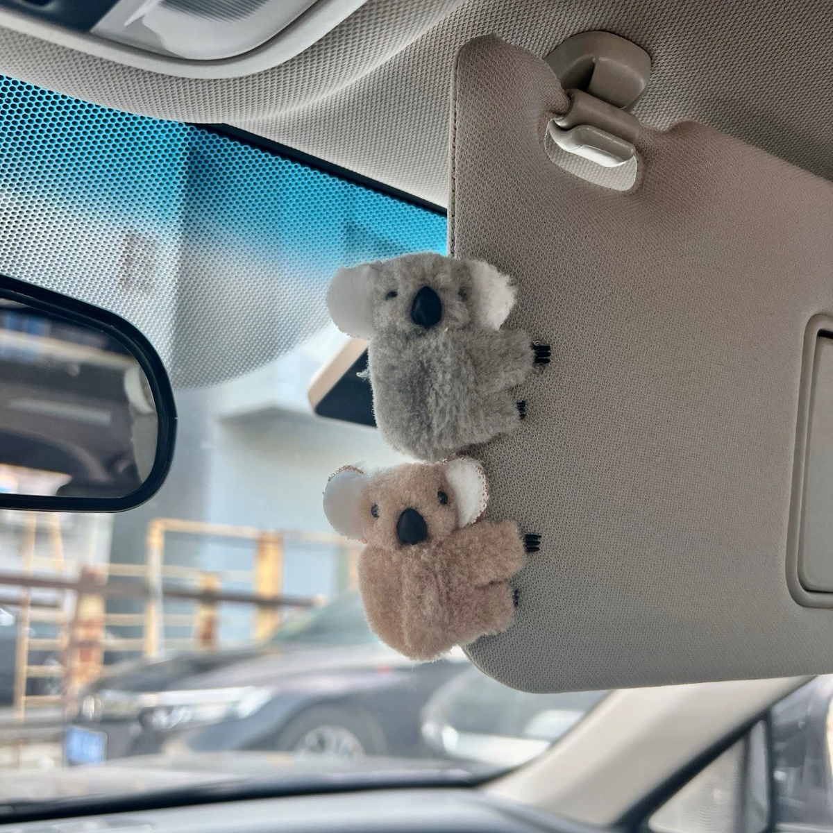 4Pcs Cute Koala Car Screen Ornaments | Premium Interior Decor Set