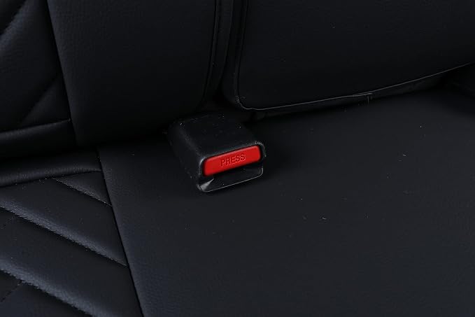 Faux Leather Seat Covers for Toyota Tacoma — Rear Seat — Black
