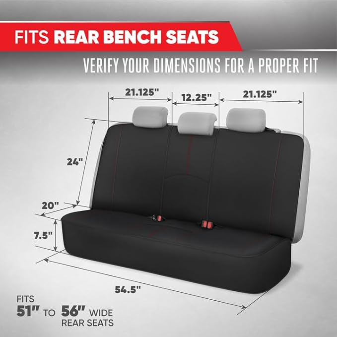 Neoprene Car Seat Covers — Full Set — Red