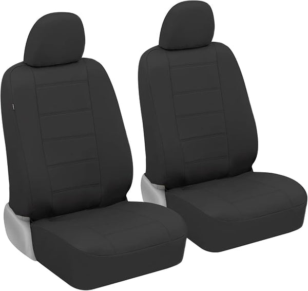 Faux Leather Car Seat Covers โ Front Seat โ Black