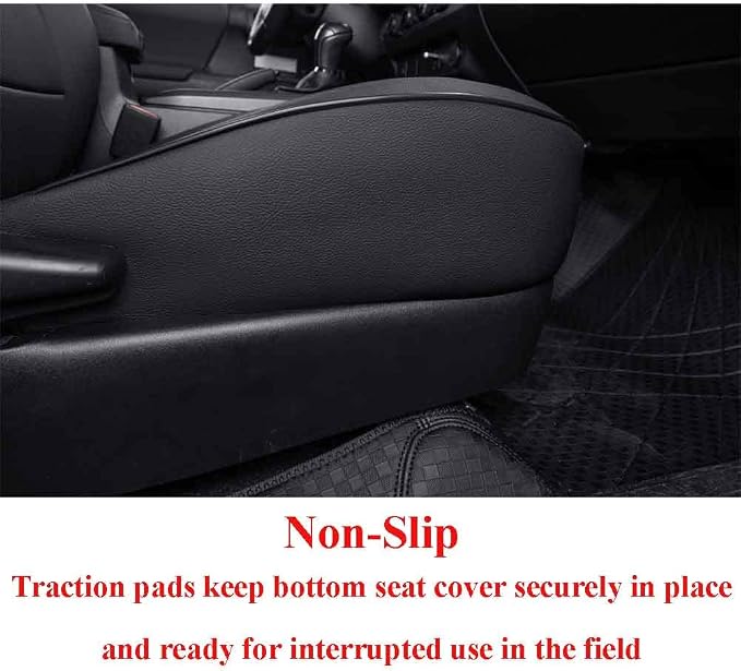 Faux Leather Seat Covers for Toyota Tacoma — Front Seat — Black
