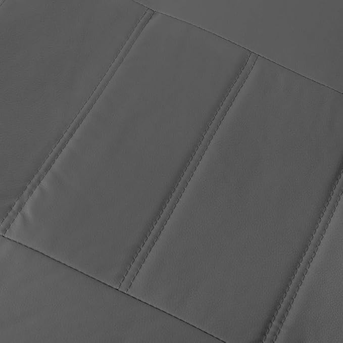 Faux Leather Car Seat Covers — Front Seat — Gray