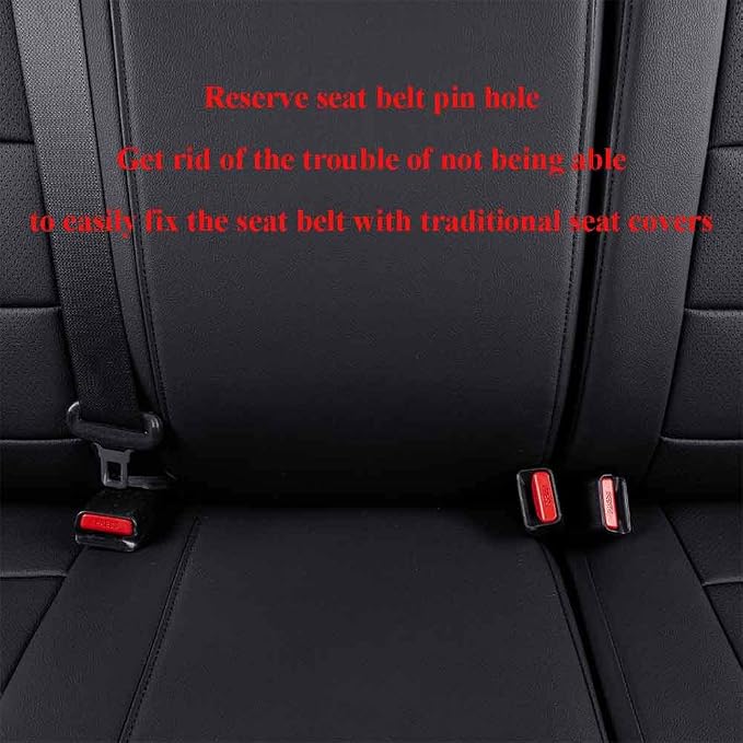 Faux Leather Seat Covers for Toyota Tacoma — Rear Seat — Black