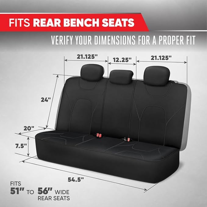 Pet Car Seat Protector — Rear Seat — Black