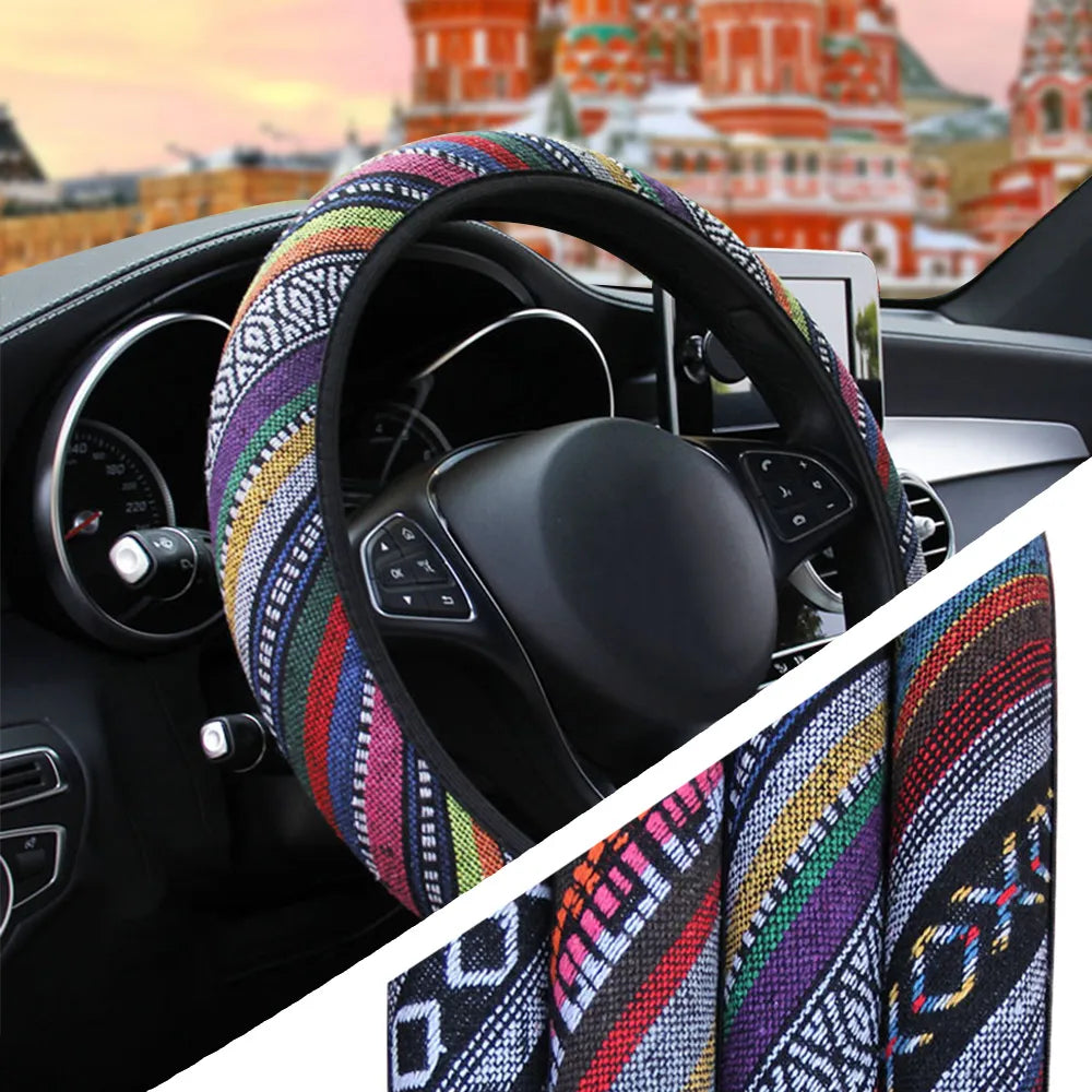 Elastic Microfiber Steering Wheel Cover for Women – Anti-Slip, Breathable, Universal 15” Fit 563939ef-4918-4d7e-8027-4fcc66b0afa0