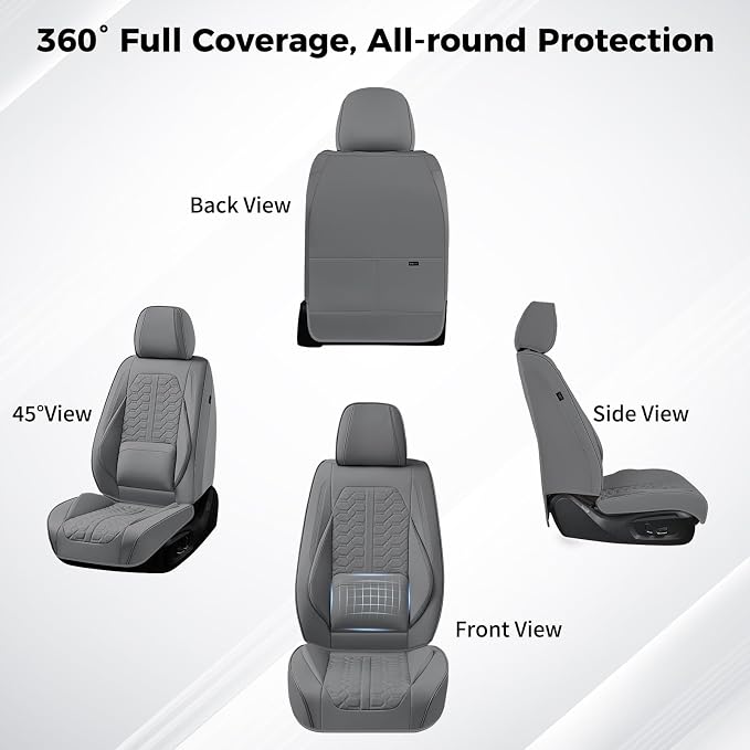 Universal Seat Covers — Full Set — Gray