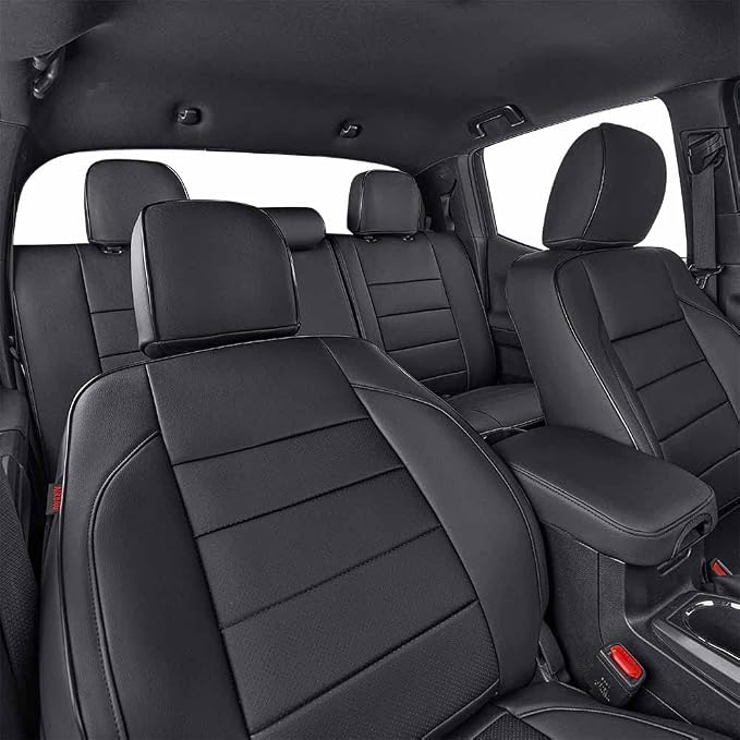 Faux Leather Seat Covers for Toyota Tacoma — Full Set — Black