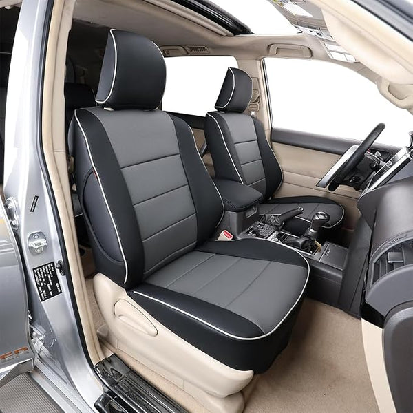 Faux Leather Seat Covers for Toyota 4Runner โ Full Set โ Black / Gray
