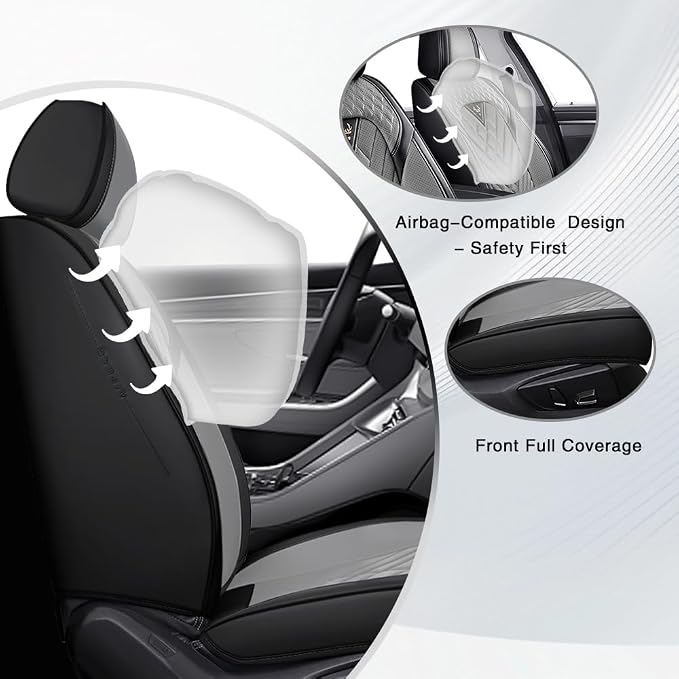 Seat Covers for Toyota RAV4 — Front Seat — Black / Gray