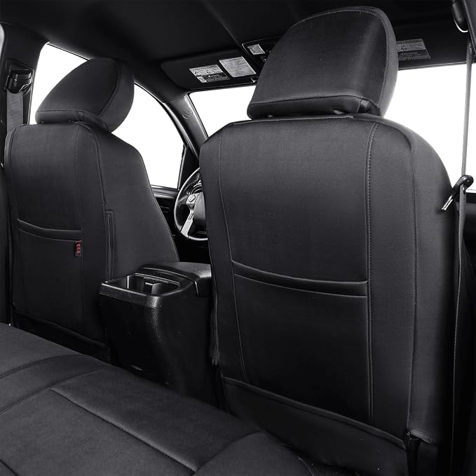 Neoprene Seat Covers for Toyota Tacoma — Rear Seat — Black