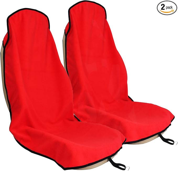 Car Seat Covers — Front Seat — Red