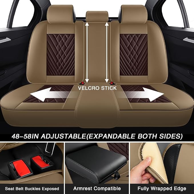 Seat Covers for Toyota RAV4 — Full Set — Brown / Beige