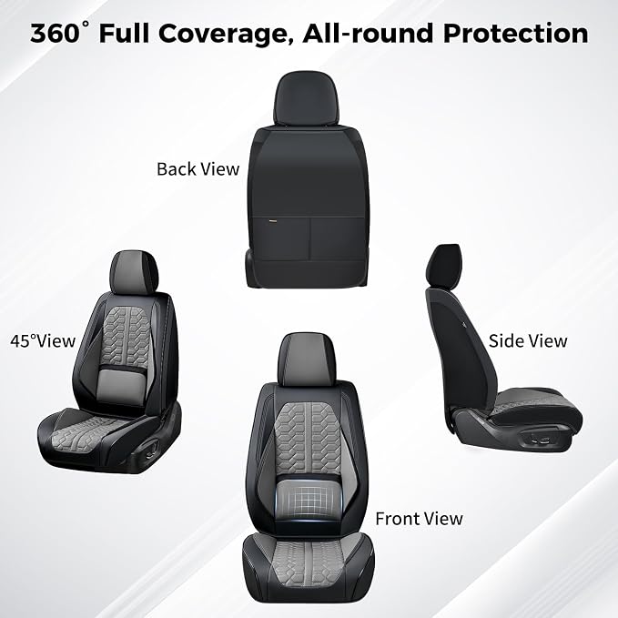 Universal Seat Covers — Front Seat — Black / Gray