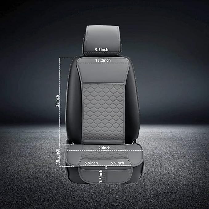 Universal Seat Covers — Front Seat — Gray