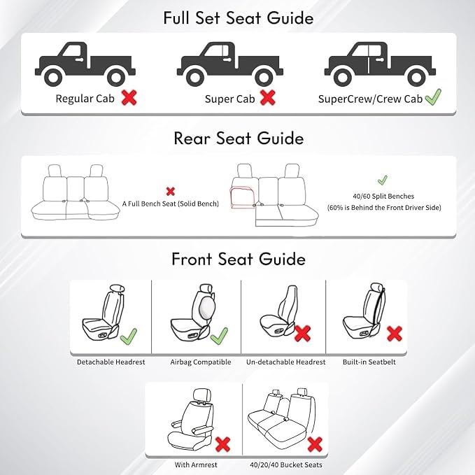 Seat Covers for Multiple Vehicles — Rear Seat — Black