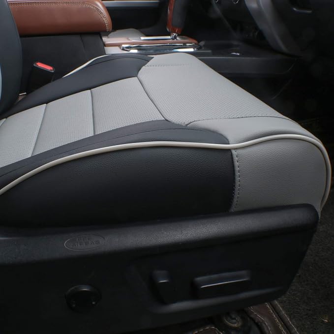 Faux Leather Seat Covers for Chevrolet Silverado — Black / Gray
