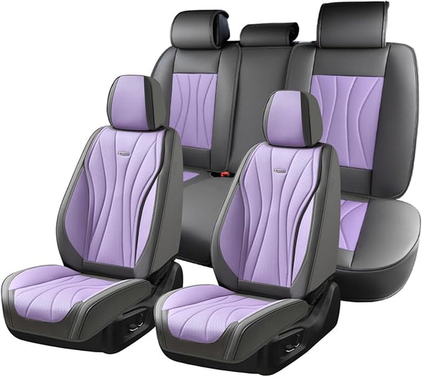 Universal Seat Covers โ Full Set โ Gray / Purple