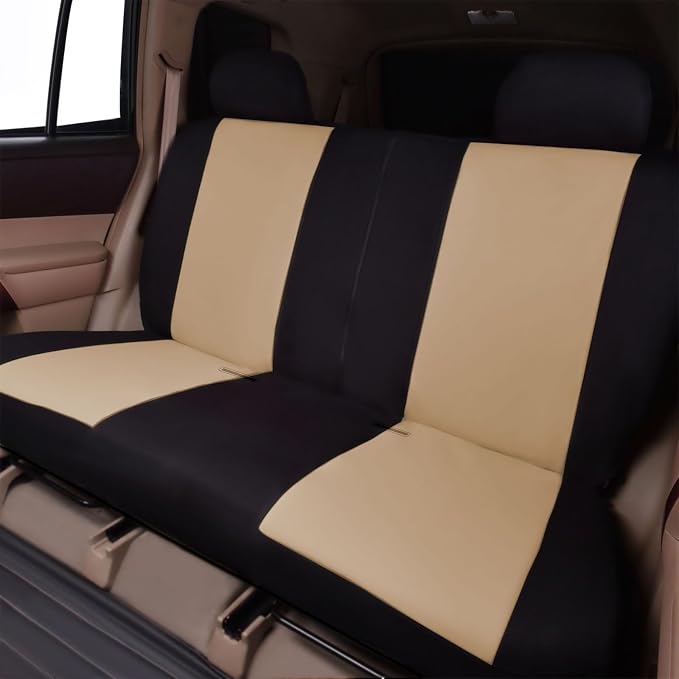 Fabric Car Seat Covers — Front Seat — Beige / Tan