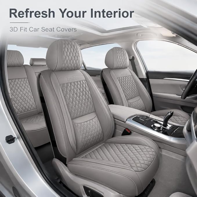 Universal Seat Covers — Front Seat — Gray