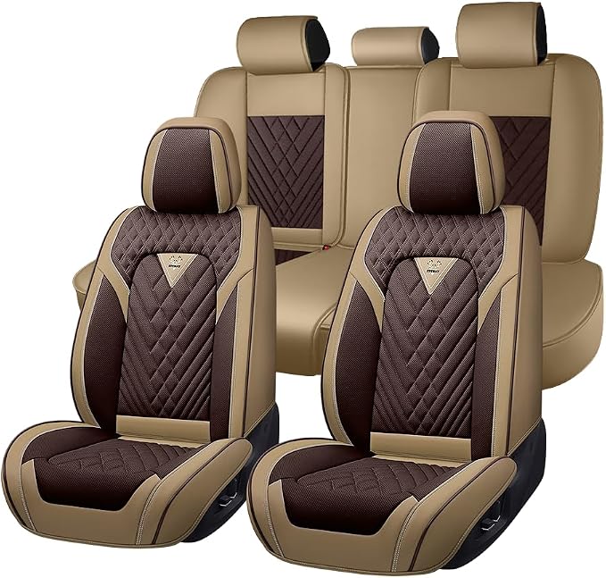 Seat Covers for Toyota Yaris — Full Set — Brown / Beige