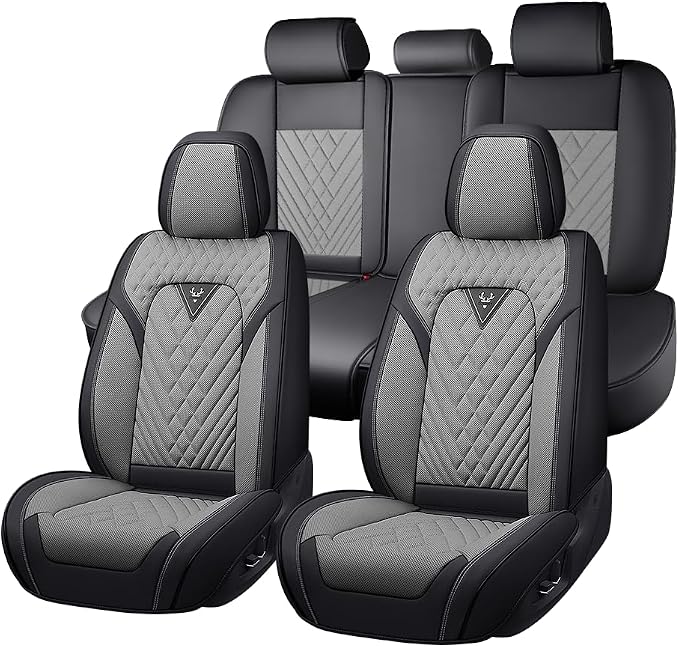 Seat Covers for Toyota Highlander — Full Set — Black / Gray