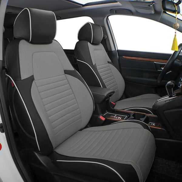 Faux Leather Seat Covers for Honda CR-V โ Full Set โ Black / Gray