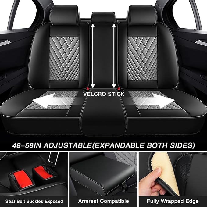 Seat Covers for Toyota 4Runner — Full Set — Black / Gray