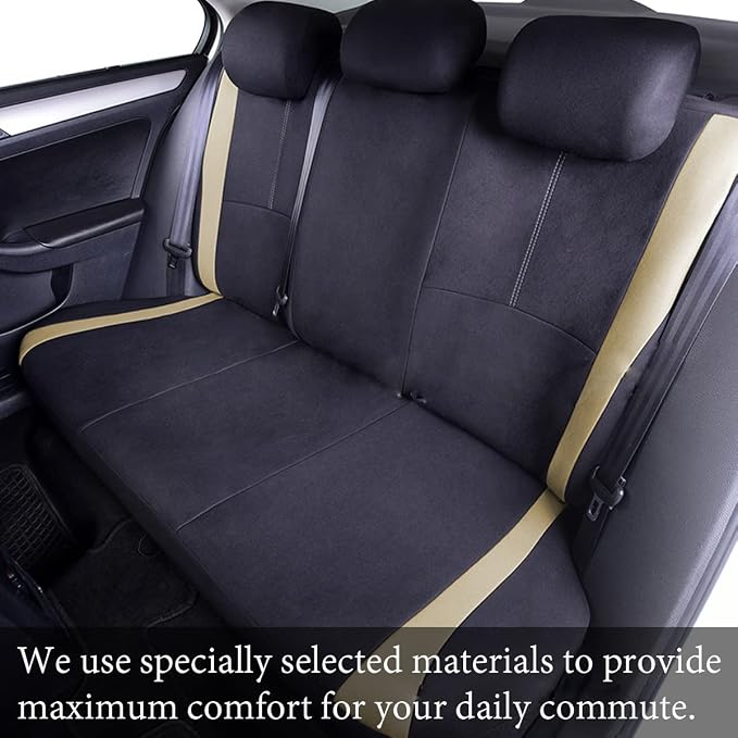 Universal Fabric Seat Covers — Beige