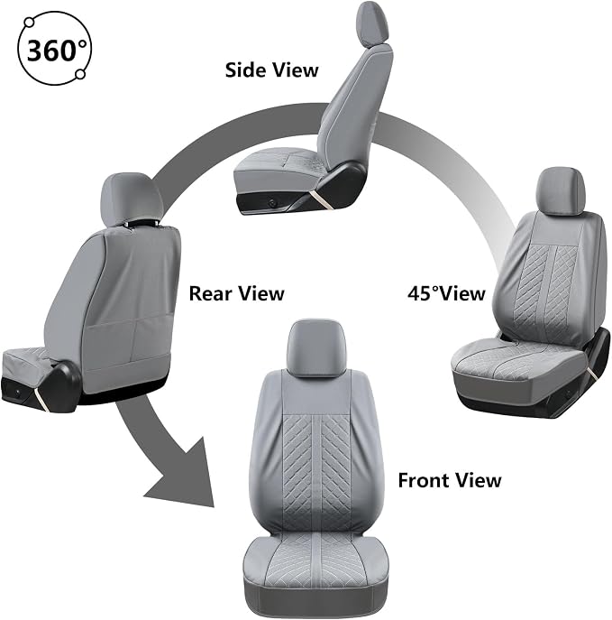 Seat Covers for Toyota Tacoma — Front Seat — Gray
