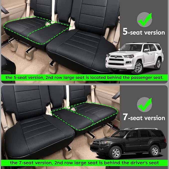 Neoprene Seat Covers for Toyota 4Runner — Full Set — Black
