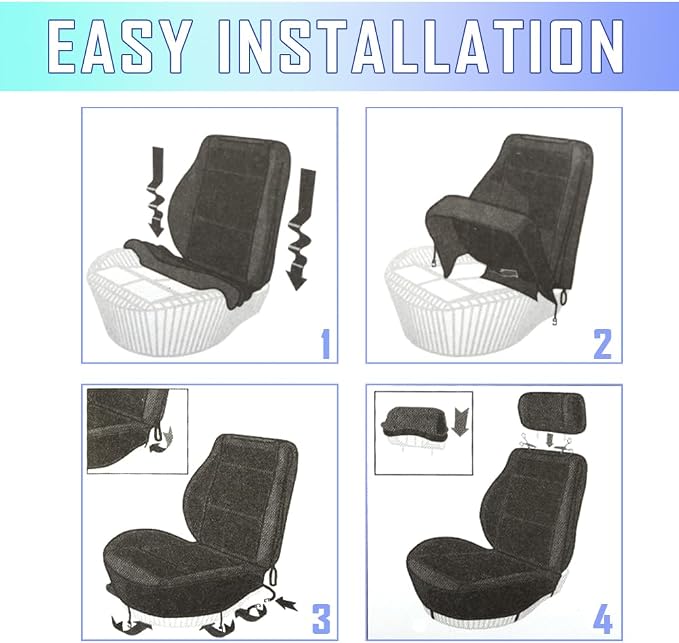 Universal Fabric Seat Covers — Front Seat — Purple