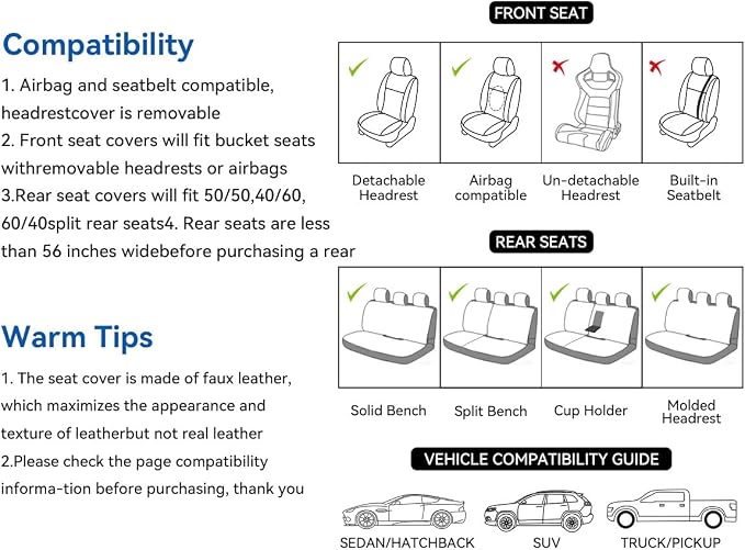 Universal Seat Covers — Full Set — Beige