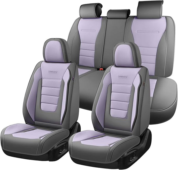 Universal Seat Covers โ Full Set โ Gray / Purple