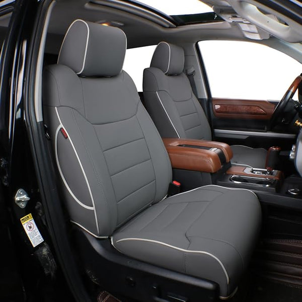 Faux Leather Seat Covers for Toyota Tacoma โ Front Seat โ Gray
