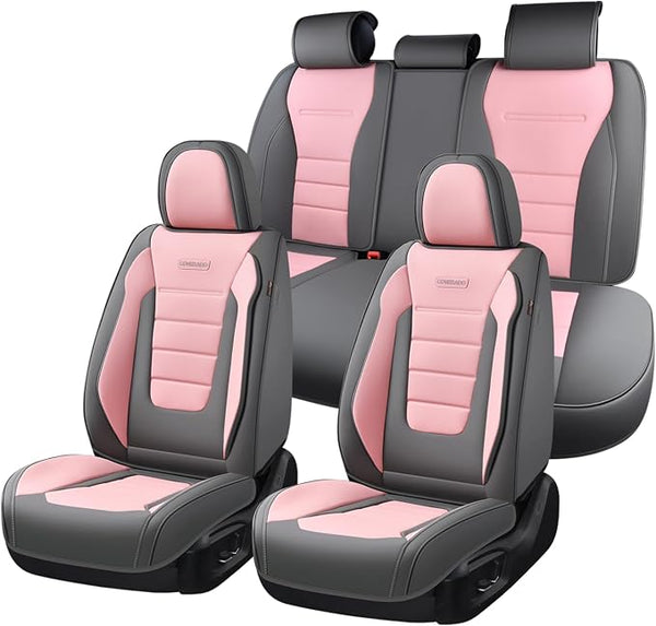 Universal Seat Covers โ Full Set โ Gray / Pink