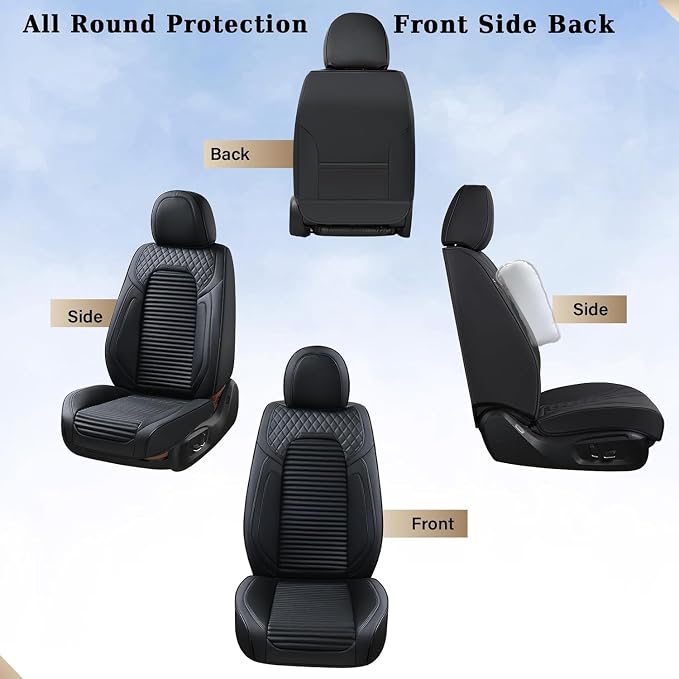 Universal Seat Covers — Front Seat — Black
