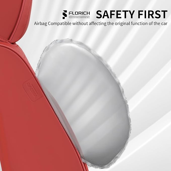 Universal Seat Covers — Full Set — Red
