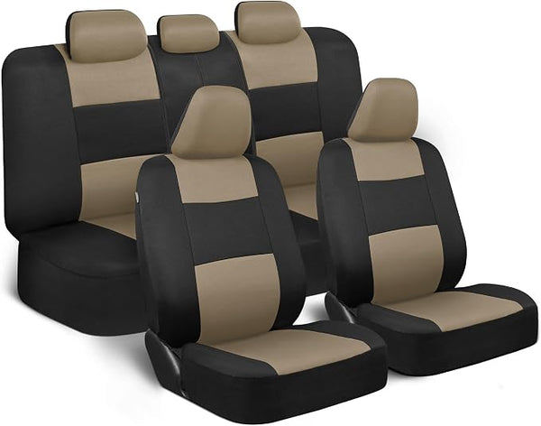 Car Seat Covers โ Full Set โ Beige / Black