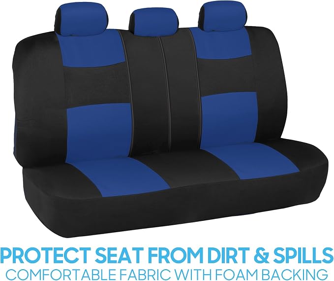 Car Seat Covers — Full Set — Blue / Black