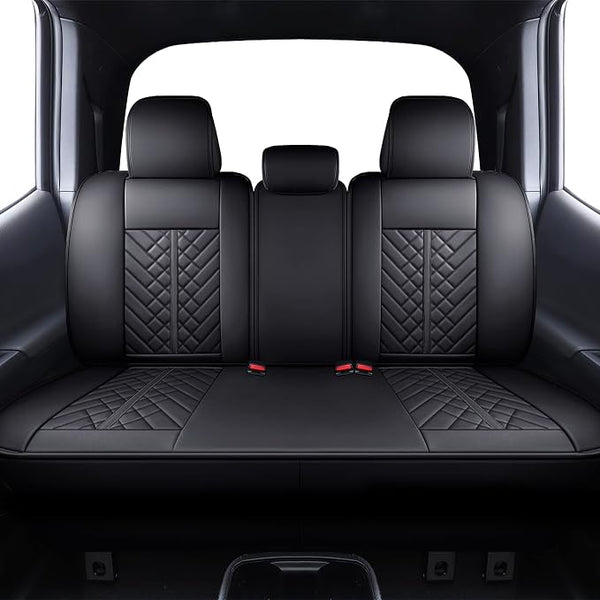 Faux Leather Seat Covers for Toyota Tacoma โ Rear Seat โ Black
