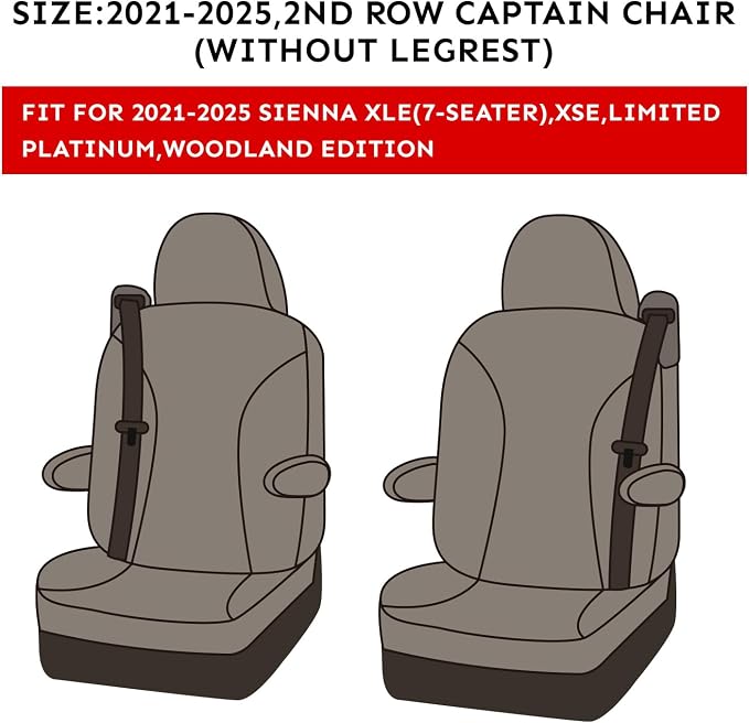 Seat Covers for Toyota Sienna — Full Set — Black