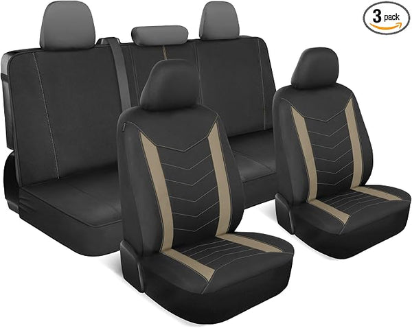 Pet Car Seat Protector โ Black / Beige