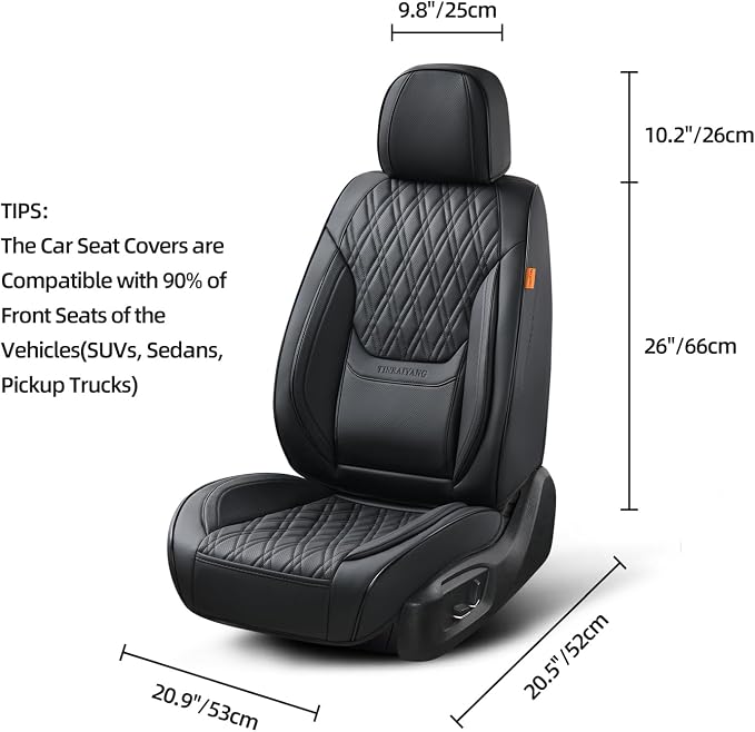 Universal Seat Covers — Front Seat — Black