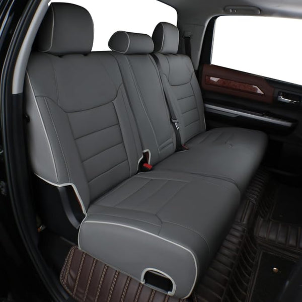Faux Leather Seat Covers for Toyota Tacoma โ Rear Seat โ Black / Red