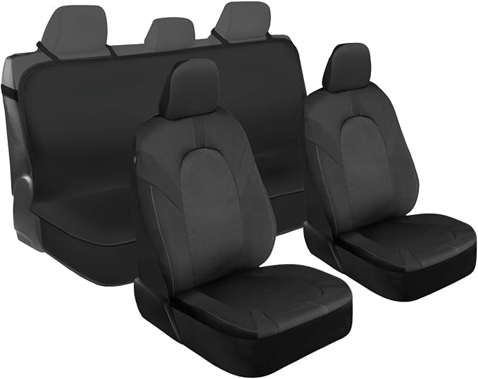 Universal Fabric Seat Covers — Full Set — Gray