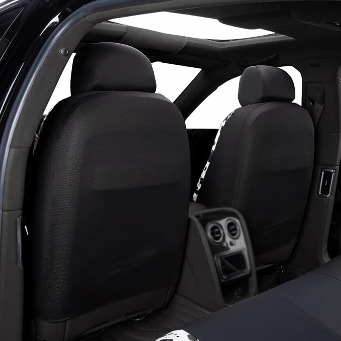 Faux Leather Car Seat Covers — Full Set — Black